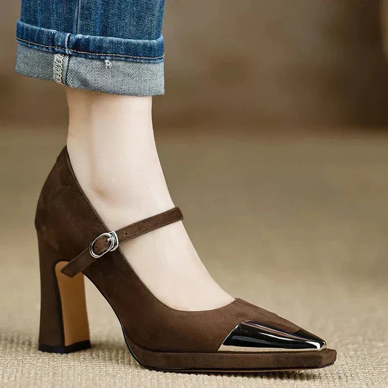 Amélie | Pumps med metallisk tå