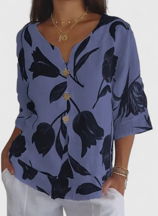 Isabel – Elegant blommig blus