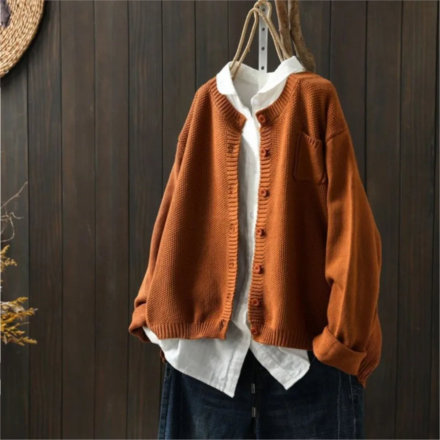 Margot | Ribbstickad cardigan med rund hals