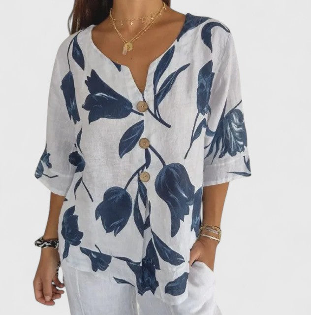 Isabel – Elegant blommig blus