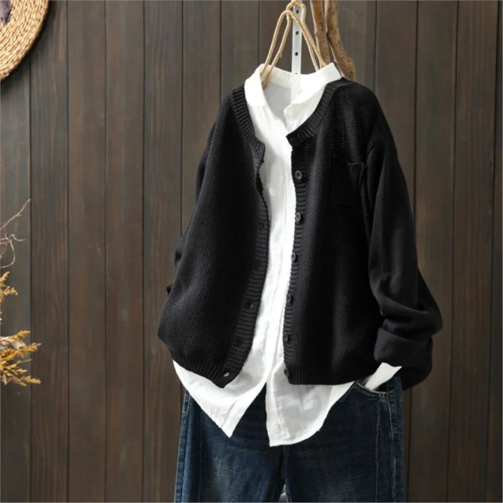 Margot | Ribbstickad cardigan med rund hals