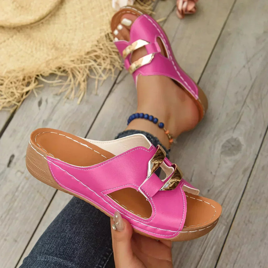 Lina – Ortopediska kilklack sandaler