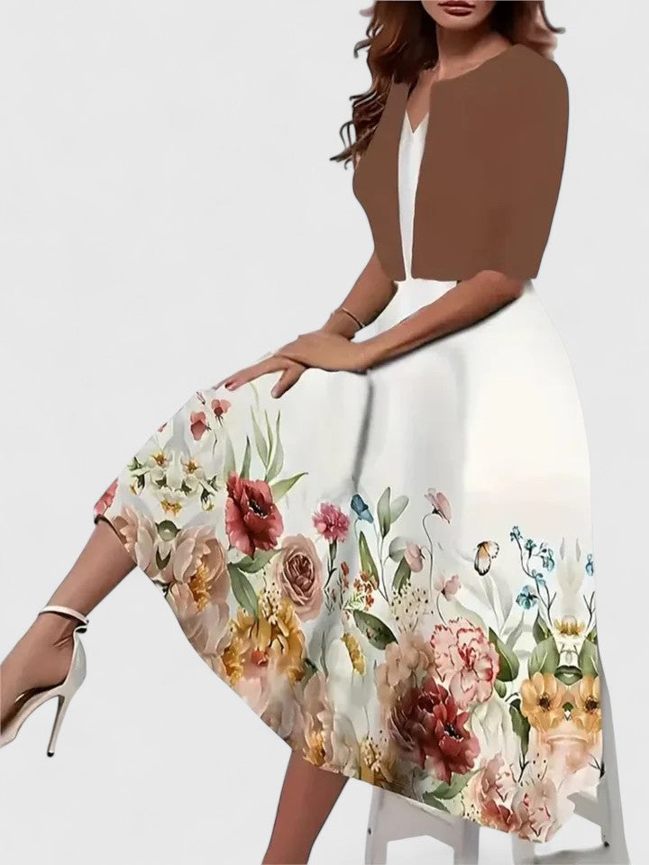 Chantal – Elegant Midi Klänning