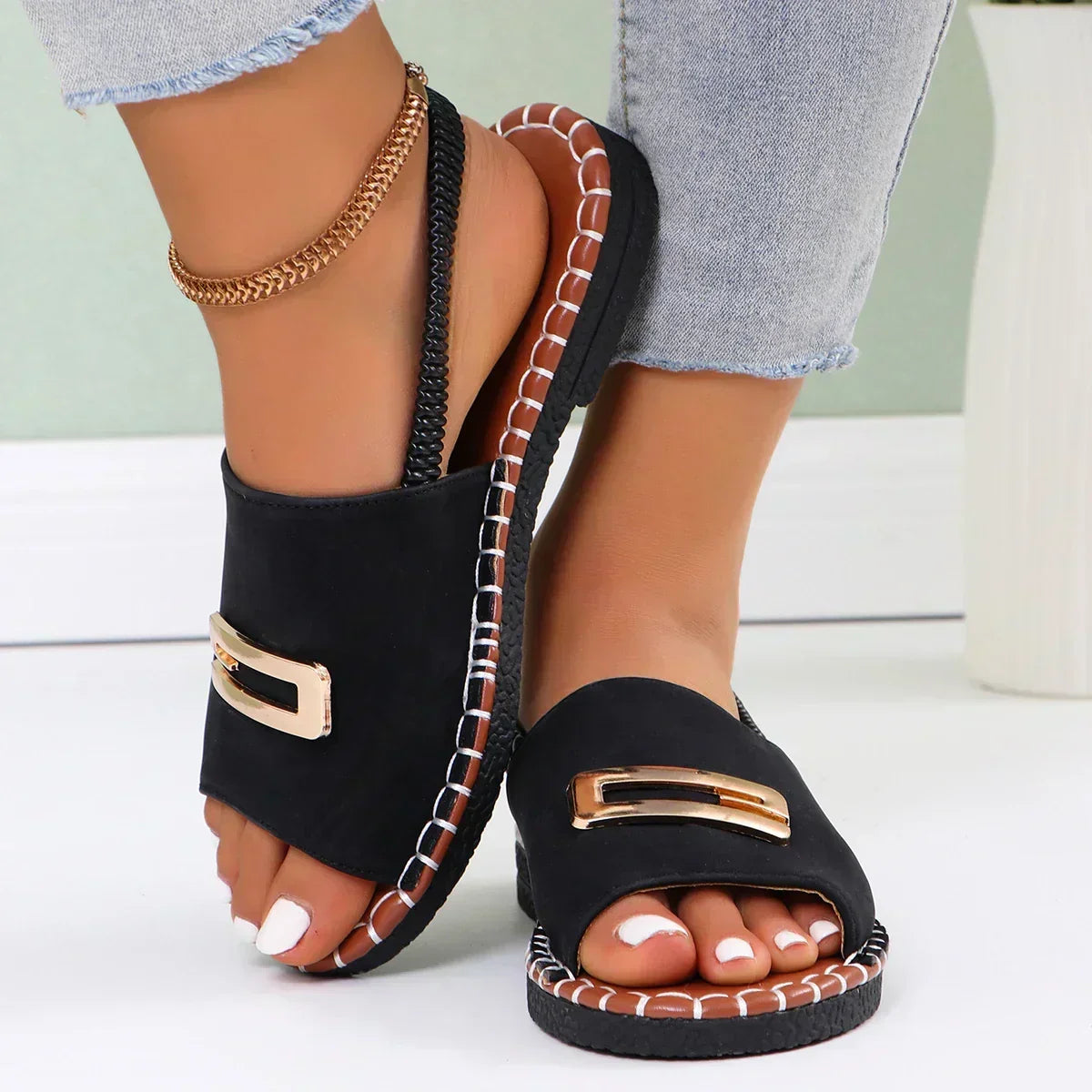 Gianna – Ortopediska Sandaler Med Kilklack