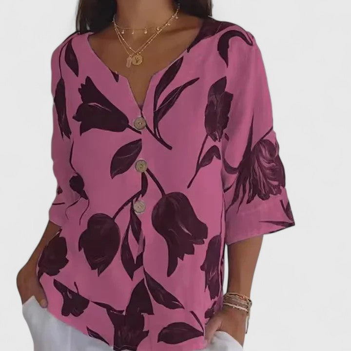 Isabel – Elegant blommig blus