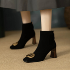 Sylvie | Ankelboots i sammet med klack