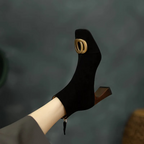 Sylvie | Ankelboots i sammet med klack
