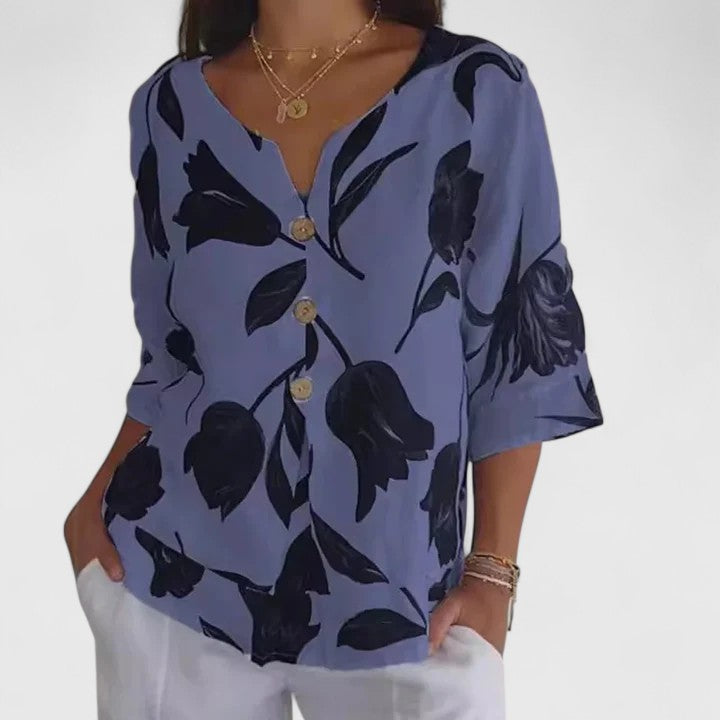 Isabel – Elegant blommig blus