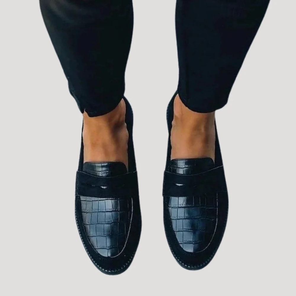 Aveline | Crocomönstrade loafers