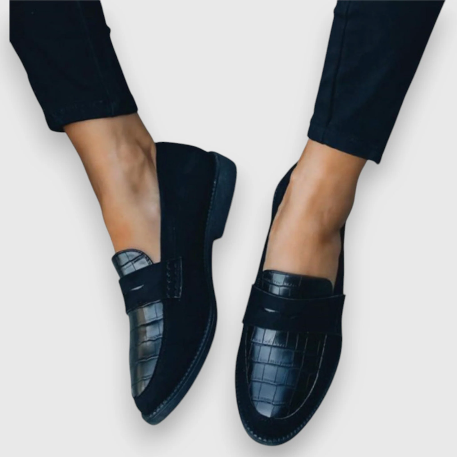 Aveline | Crocomönstrade loafers