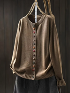 Michèle | Cardigan med färgade knappar