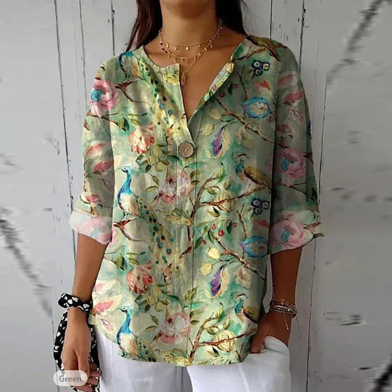 Marie | Elegant blommig blus