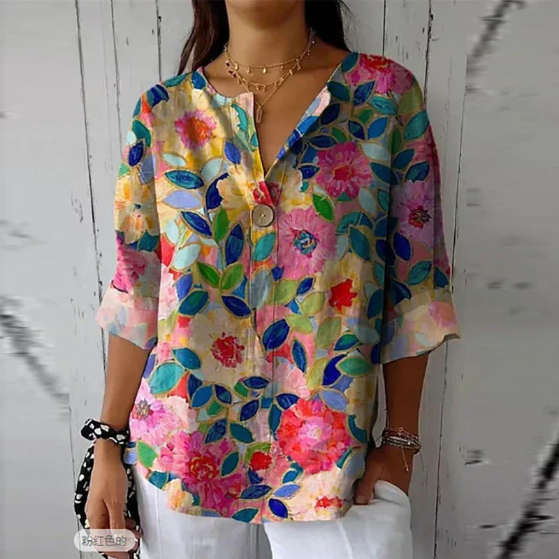 Marie | Elegant blommig blus
