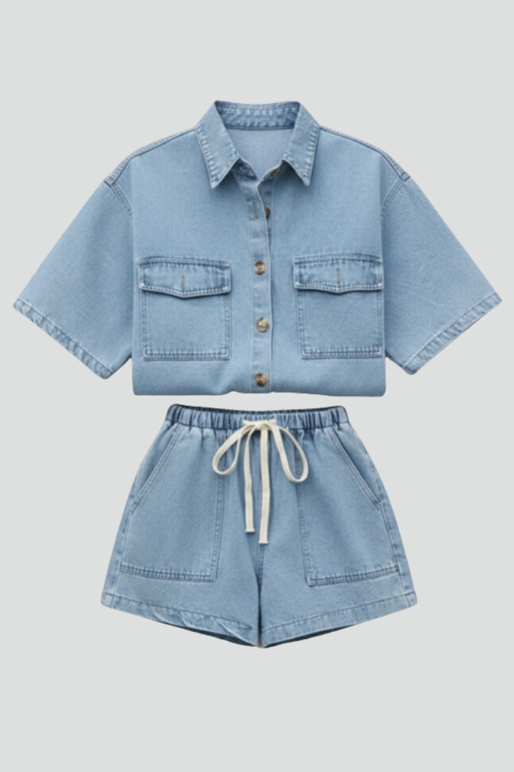 Brooklyn – Kvinnors kortärmad set med shorts