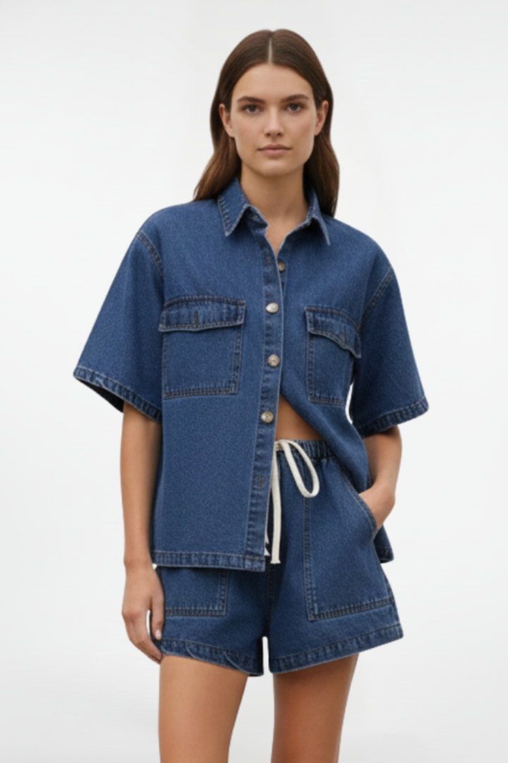 Brooklyn – Kvinnors kortärmad set med shorts