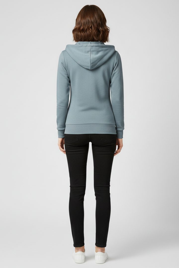 Grace – Dam Hoodie med Framlåset och Kängurufickor