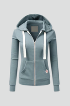 Grace – Dam Hoodie med Framlåset och Kängurufickor
