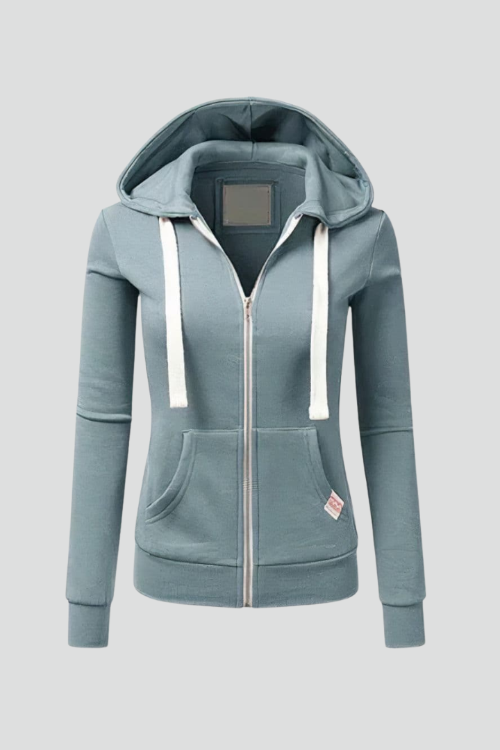 Grace – Dam Hoodie med Framlåset och Kängurufickor