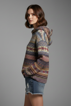 Dakota – Dam Hoodie med Huva och Ribbad Manschett