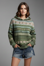 Dakota – Dam Hoodie med Huva och Ribbad Manschett