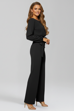 Caroline – Dam Rundhalsad Knytmidja Klassisk Jumpsuit