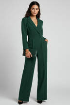 Charlotte – Skräddarsydd Jumpsuit Med Omlott Fram Och Vida Ben För Dam