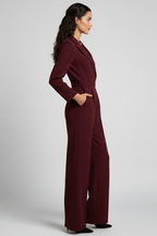 Charlotte – Skräddarsydd Jumpsuit Med Omlott Fram Och Vida Ben För Dam
