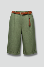 Hannah – Damens Högmidjade Skräddarsydda Casual Shorts med Uppvik
