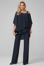 Chloe – Dam Off-Shoulder Flödande Vida Byxor Jumpsuit