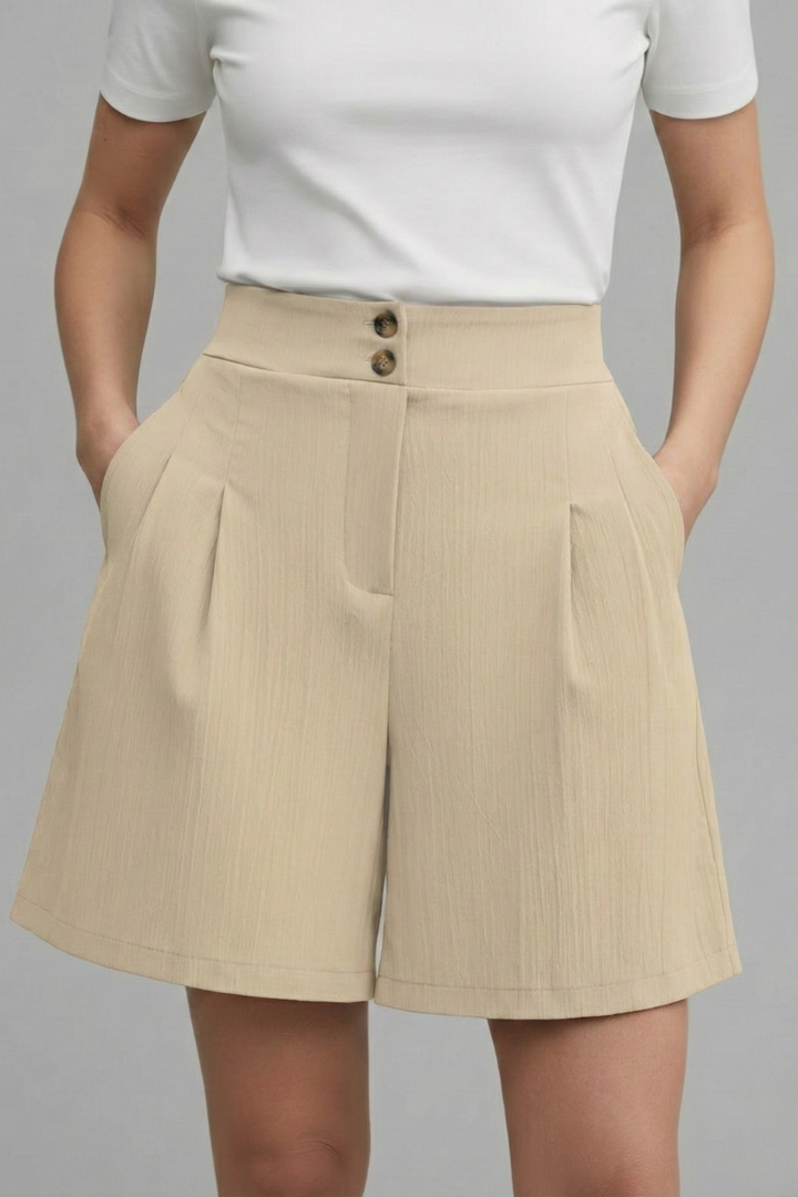 Gabriella – Damens Högmidjade Vida Shorts