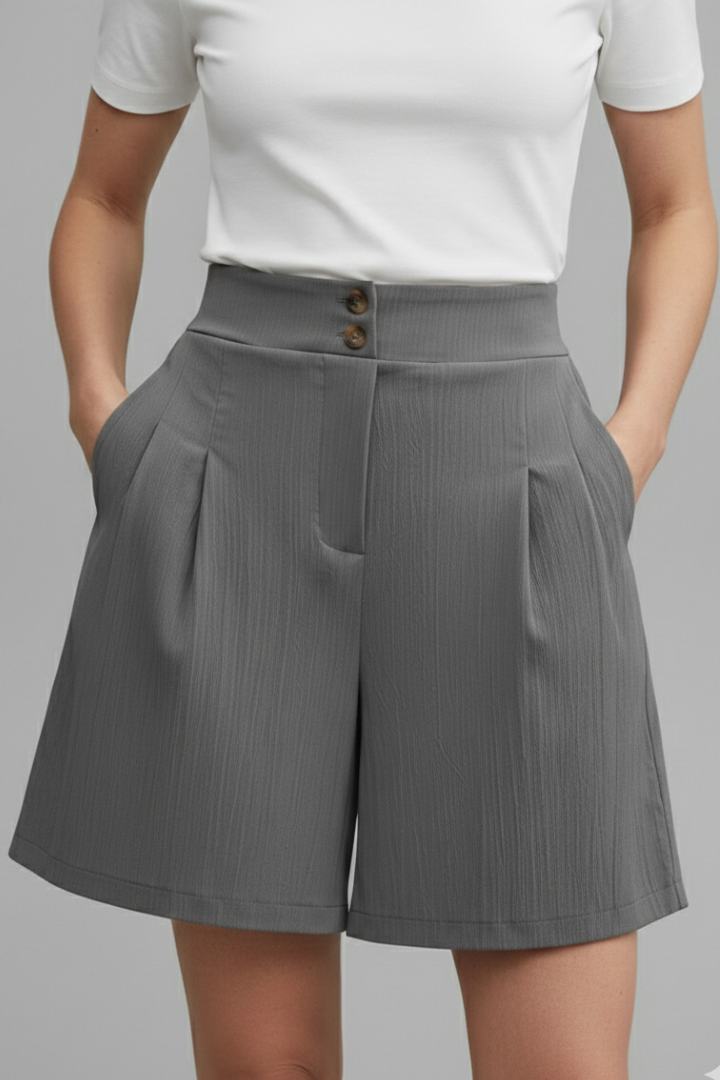 Gabriella – Damens Högmidjade Vida Shorts