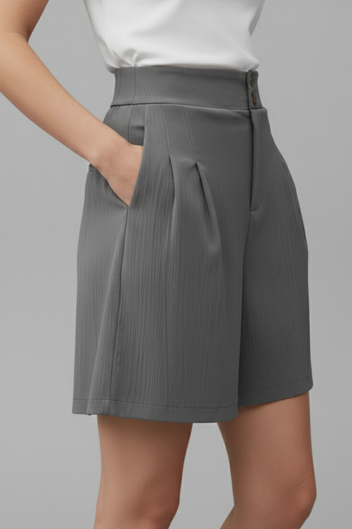 Gabriella – Damens Högmidjade Vida Shorts