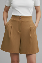 Gabriella – Damens Högmidjade Vida Shorts