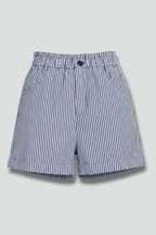Charlotte – Kvinnoformade randiga högmidjade shorts