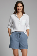 Jasmine – Damens Casual Shorts med Dragsko och Fickor