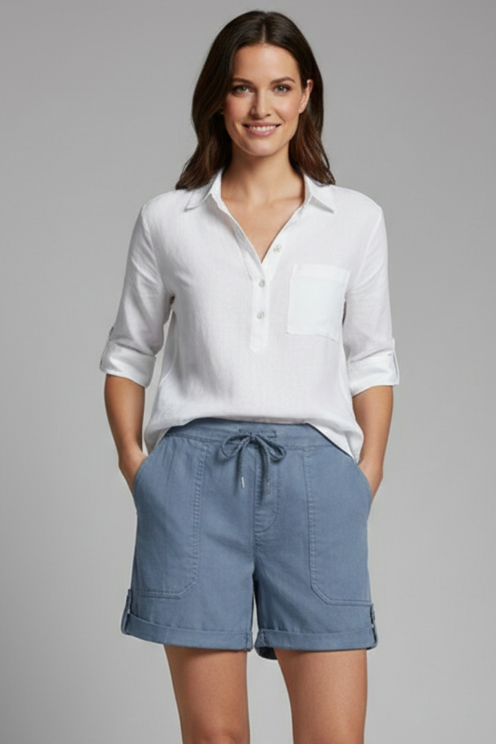 Jasmine – Damens Casual Shorts med Dragsko och Fickor
