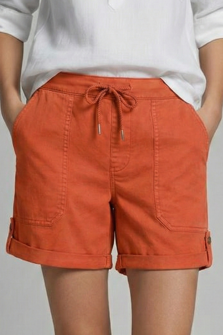 Jasmine – Damens Casual Shorts med Dragsko och Fickor