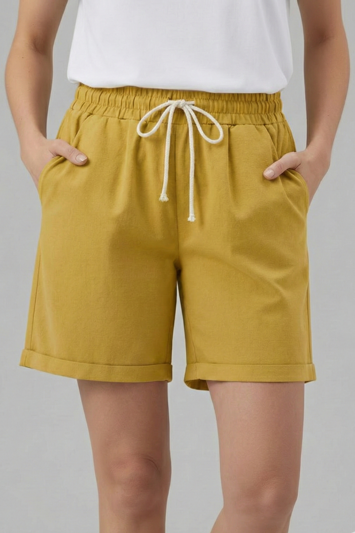 Faith – Damshorts med dragsko och fickor