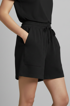 Caroline – Damens elastiska midja avslappnade dragsko shorts