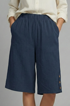 Hailey – Damens Elastiska Midja Vida Ben Knapshorts