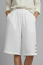 Hailey – Damens Elastiska Midja Vida Ben Knapshorts
