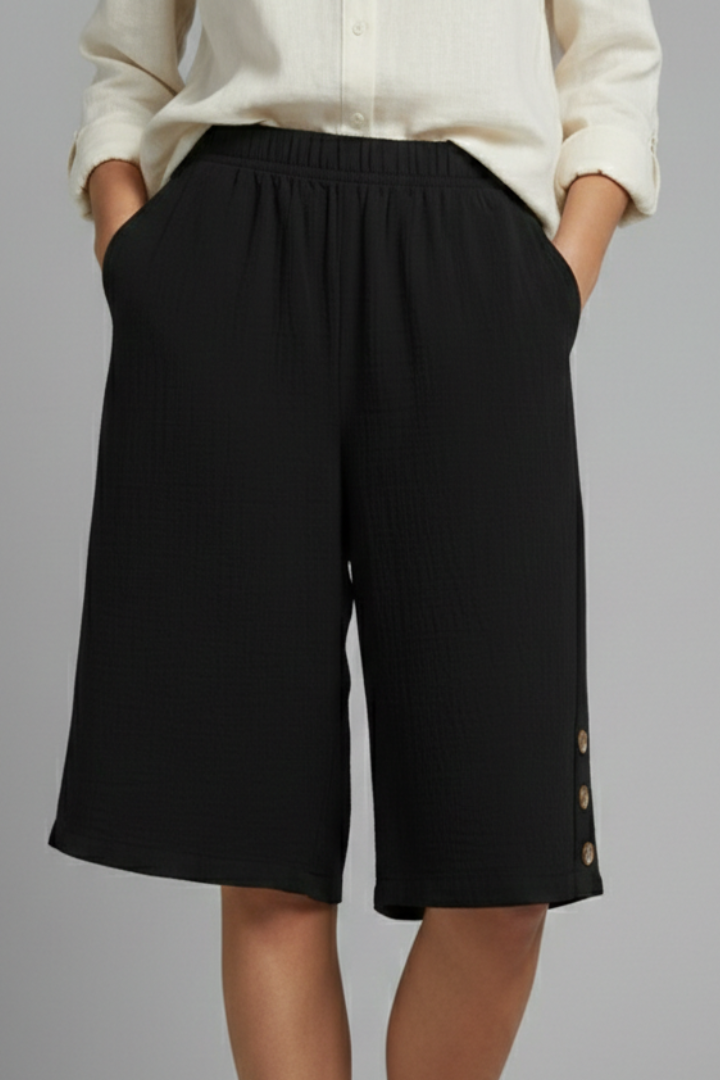 Hailey – Damens Elastiska Midja Vida Ben Knapshorts