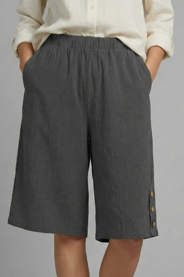 Hailey – Damens Elastiska Midja Vida Ben Knapshorts