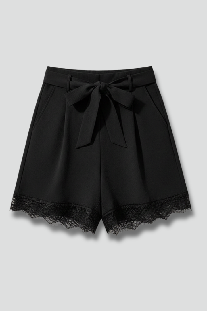 Fiona – Damshorts med knytband i midjan