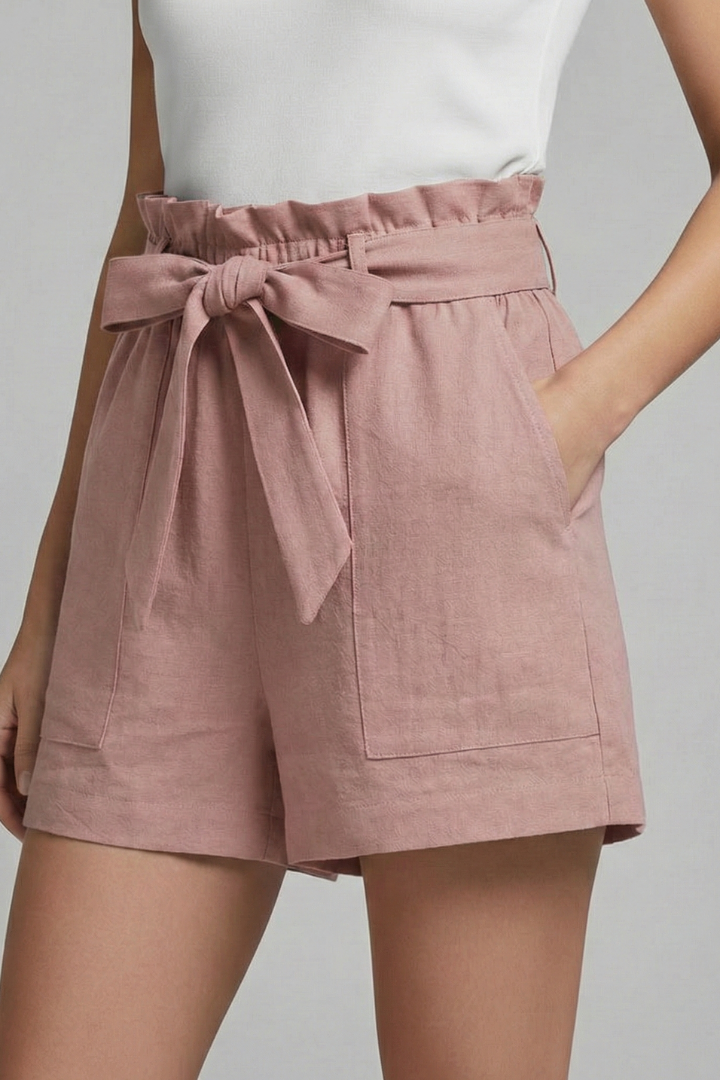 Dakota – Damshorts med knytmidja och fickor