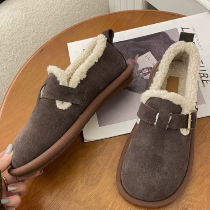 Kvinnors Slip-On Skor med Spänne för Komfort hela Dagen