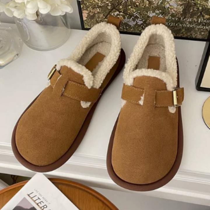 Kvinnors Slip-On Skor med Spänne för Komfort hela Dagen