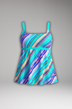 Kylie – Kvinnors Tryckt Tankini Set med Shorts