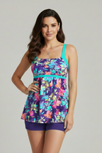 Kylie – Kvinnors Tryckt Tankini Set med Shorts