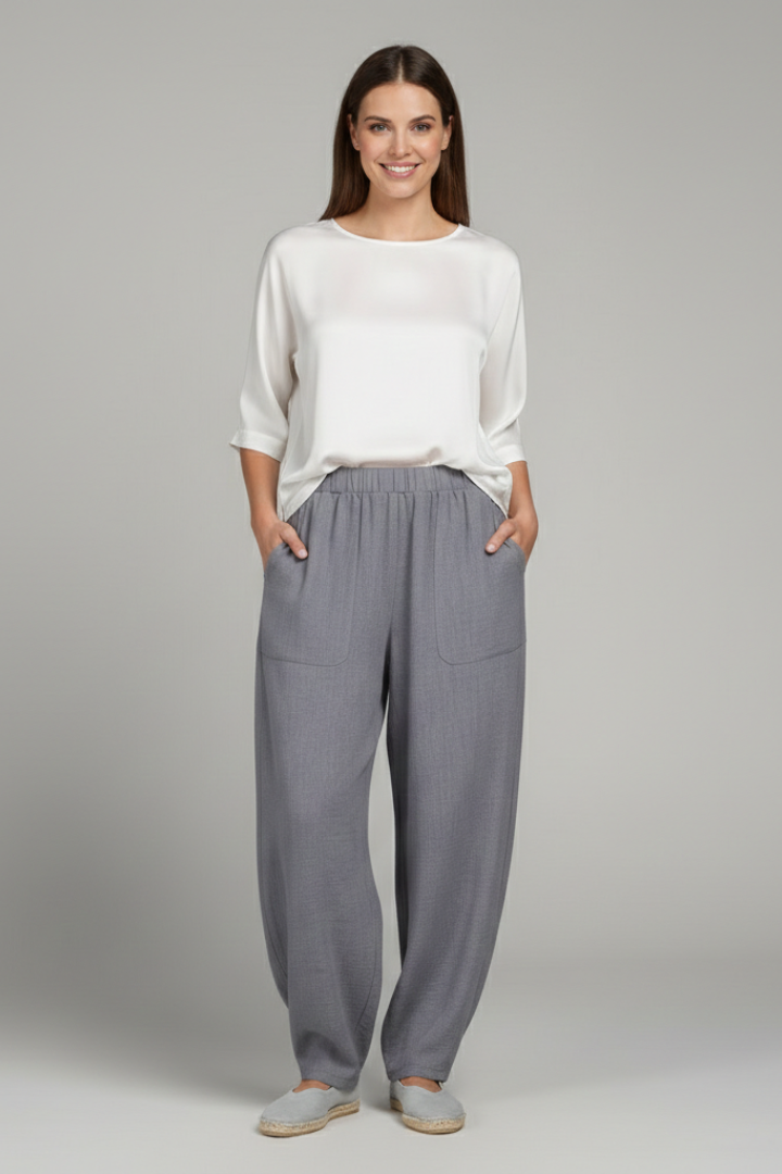 Chloe – Dambyxor med Elastisk Midja och Sidofickor